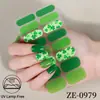 Calle transfronteriza. Pegatinas para uñas de trébol de cuatro hojas del Día de San Patricio, impermeables, con respaldo adhesivo, película para esmalte de uñas, pegatinas de uñas verdes, directo de fábrica