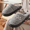 Pantuflas de Algodón Tallas Grandes para Hombre 2026 Otoño/Invierno Estilo Nuevo Uso en Casa Interior Antideslizantes Cálidos Zapatos de Algodón para Hombre con Forro Polar Suela Gruesa