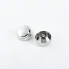 Botones de aleación de zinc cosidos a mano en stock para venta al por mayor, botones metálicos de seta curvada, botones decorativos para ropa y bolsos, accesorios textiles