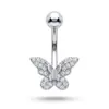 Exclusivamente para comercio electrónico transfronterizo, anillos de ombligo de mariposa sexys más vendidos, piercings de ombligo y accesorios para el ombligo, suministro directo al por mayor