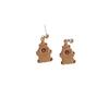 Adorables pendientes de aguja de plata 925 de Capibala, pequeños pendientes de personalidad para chica estudiante, pendientes de animales de dibujos animados.