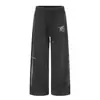Calças Casuais Retas Estilo Retro Americano 11Kn para Homens e Mulheres, Soltas com Cordão Estampa de Letras Caídas Esportivas Dança de Rua Comprimento Total