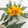 Decoración de Pastel para el Día del Maestro Simulación Alta Calidad Girasol Flor de Pastel Girasol Accesorios Flores Falsas Venta Caliente Transfronteriza