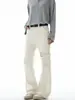 Muxi Roupas Estilo Americano Tendência Vibe Preta Cadarço Calça Flare Jeans de Trabalho para Homens Cleanfit Calças Slim-Fit