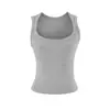 Camisola casual versátil de color sólido para mujer, top de verano ajustado para usar tanto por dentro como por fuera