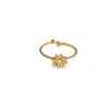 Anillos de Perla Estilo Europeo y Americano, Joyería Simple y que No se Desvanece con un Toque de Lujo Ligero y de Alta Gama, Accesorios de Acero Inoxidable Chapado en Oro, Estilo Ins Transfronterizo para Mujer