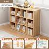 Estantería de Piso Estilo Tronco Gabinete de Pared Integrado Gabinete de Almacenamiento Gabinete de Almacenamiento para Sala de Estar Gabinete Prellis de Estilo Japonés Doméstico Madera Maciza