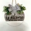 Letrero de Bienvenida para Puerta Principal Nuevo e Interesante Transfronterizo, Decoración de Letrero de Puerta con Corona, Letrero de Madera Divertido de No Solicitar