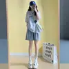 Shorts Jeans de Tencel para Mulheres, Verão Fino de Cintura Alta Fluido Versátil Emagrecedor Casual, Shorts Largos Soltos Comprimento do Joelho