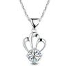 925 colar de prata esterlina atacado coroa diamante pingente coreano jóias de prata esterlina
