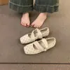 Zapatos cuadrados poco profundos de lunares retro estilo coreano para mujer para uso en exteriores, zapatos de ballet Mary Jane estilo francés de noche otoño 2026