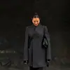 Para Ropa de Mujer Transfronteriza Estilo Europeo y Americano Aliexpress Más Vendido Chaqueta Blazer Larga Multicolor Ceñida a la Cintura