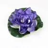 Flores de lótus artificiais, folhas de lótus e decorações falsas para lago, incluindo nenúfares de plástico e lagos de peixes, para oferendas budistas, com frete grátis