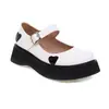 Novos sapatos de plataforma de espuma com salto alto sapatos casuais sapatos com tira em formato de coração 40-43 tamanho grande sapatos de comércio exterior