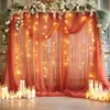 Envio Transfronteiriço de 2 Peças de Decorações de Véu de Noiva com Luzes de Fio para Montagem de Cenário de Sessão de Fotos de Festa de Aniversário