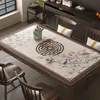Nuevo Mantel de Imitación de Cuero de Silicona Estilo Chino, No Lavable, Impermeable, Resistente al Aceite, Resistente al Calor, Rectangular, para Uso Doméstico en Sala de Estar, Mesa de Comedor, Mantel para Mesa de Café