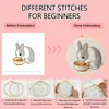 Kit de Bordado de Conejo y Zanahoria, Estilo Nórdico, Decoración para Sala de Estar Ins, Arte de Pared Hecho a Mano DIY, Venta al por Mayor desde el Fabricante