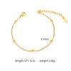 Pulsera de acero inoxidable de suministro directo transfronterizo, moda europea y americana para mujer, chapada en oro de 18 quilates, cadena cubana, lujo ligero, comodín, cadena lisa al por mayor