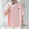 Camiseta Branca de Manga Curta para Homens e Mulheres no Verão Marca da Moda Estampa Cachorro Dachshund Tamanho Grande Camiseta Americana Solta de Meia Manga