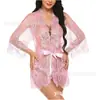 Lingerie Erótica Transfronteiriça, Lingerie Sexy Sedutora, Camisola Sexy para Mulheres, Camisola de Renda para o Verão com Laço, Corte Justo