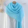 Turbante de moda transfronterizo para otoño e invierno, bufanda de seda Joker de color sólido, bufanda de algodón y lino, chal de toalla de playa para mujer, color 65-98