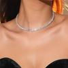 Colar Gargantilha Machika Diamante Super Brilhante de Alta Qualidade Design de Nicho Feminino Moda Corrente de Gargantilha Luxuosa Joia
