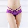 Hot Sexy Lace Tanga Feminina Cintura Baixa Quadril Tentação Sexy Bow Algodão Virilha Roupa Interior Feminina