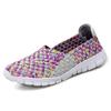 Sandalias de Malla Transpirables Huecas de Verano Ligeras Planas Zapatos de Madre Zapatos Casuales de Tela Slip-on Tejidos para Pareja Zapatos de Mujer
