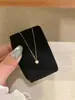 Electrochapado en Oro Real, Popular Collar de Moissanita de Xiaohongshu para Mujer, Colgante de Lujo Ligero y de Gama Alta, Regalo para Novia, Disponible para Dropshipping
