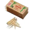 Palitos de Dente para Uso Doméstico, Palitos de Bambu Finos Descartáveis de Ponta Dupla, Caixa de Palitos de Dente, Palitos de Dente para Hotéis e Restaurantes, Palitos para Frutas