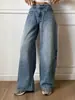 Bestseller TransfronterizoEn Stock2026 Nuevos Jeans Vintage Lavados Sueltos Casuales de Retazos Pierna Ancha