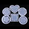 Molde de silicona gota de cristal diy corazón pequeño cuadrado diamante redondo ciruela cenicero molde