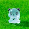 Micro-paisagem luminosa panda vermelho bonito animal boneca jardinagem decorações acessórios carro mesa resina pequenos ornamentos
