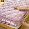 Juego de funda de colchón de forro polar de tres piezas, forro polar de leche engrosado, cálido para el invierno, modelo nuevo protector de colchón, funda de colchón de una pieza