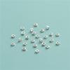 Plata esterlina S925 plata lisa cuadrado pequeño plata rota arandela DIY hecho a mano pulsera de perlas con cuentas mini accesorios espaciadores