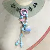 Chaveiro de Cerâmica Gourd de Jingdezhen Estilo Étnico Bolsa Tecida Pendurar Barraca de Mercado Noturno Literário Joias Pequenas Atacado em Estoque