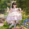 Vestido de Niña Verano 2026 Nuevo Estilo Moda Infantil Lolita Vestido de Verano para Bebé Vestido de Tirantes Princesa