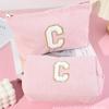 Bolsa de Hombro de Pana con Letras Transfronteriza de Amazon, Bolsa Bordada de Toalla, Bolsa de Almacenamiento para Neceser, Material de Pana