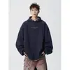 Sudadera con capucha tie-dye azul bordada estilo americano para calle, otoño para hombre estilo retro, chaqueta hoodie fresca y deportiva
