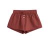 Calça de pijama xadrez de cintura alta refrescante para o verão, feminina, 2025, calça casual para caminhada, com dois botões, calça para casa, perna larga