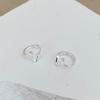 Pendientes de plata de ley s925 con ondas asimétricas para mujer, básicos, sencillos, mini, elegantes, de alta calidad, 9547