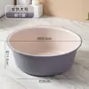 Recipiente de Plástico Grueso Grande Apilable Ahorra Espacio para Apartamentos Pequeños, Adecuado para Lavar Ropa, Lavar Pies y Almacenamiento en el Baño