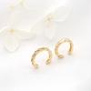 Zhongxing Nuevo Clip de Oreja Simple AB Sin Agujeros en las Orejas para Mujer de Cobre Fundido 14K Edición Coreana Accesorios de Pendientes Clip de Oreja