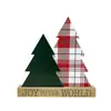 Productos de Madera Navidad Creativo Adornos de Árbol de Navidad Americano Adornos de Madera para Escritorio Decoración del Hogar Artesanías de Madera