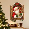 Adesivos de parede do Papai Noel tridimensionais em estilo retrô - removíveis, para criar uma atmosfera festiva em quartos