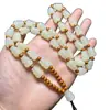 Cuerda Colgante de Jade Afgano Natural al por Mayor Cadena Colgante de Calabaza Cadena Colgante de Jade Blanco Verde Collar de Piedra Original Cadena China Cadena para Suéter