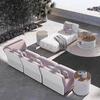 Sofá de Lazer para Exterior Sofá para Varanda Aberta Modelo de Villa Mobiliário de Design para Hotel B&B Sofá Impermeável e Proteção Solar
