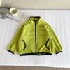 Nausicaä del Valle del Viento 2025 Invierno Nueva Chaqueta de Forro Polar Bloque de Color Estilo Coreano para Niños Top Grueso con Cuello Alto