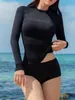 2026 Nuevo Modelo Traje de Baño de Una Pieza para Mujer Estilo Japonés y Coreano con Protección Solar de Manga Larga para Comercio Transfronterizo, Al por Mayor en Stock