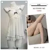 Camisola Floral de Renda Transparente com Alça Fina, Vestido Confortável para Casa Amigo da Pele A1106 Estilo Puro Desejo Roupa de Dormir